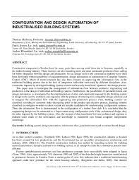 Types of ibs • why ibs? Pdf Configuration And Design Automation Of Industrialised Building Systems Thomas Olofsson Academia Edu