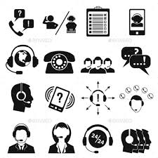 Black And White Contacts Icon Call Center Service Icons Set Call Center Icon Set Pictogram