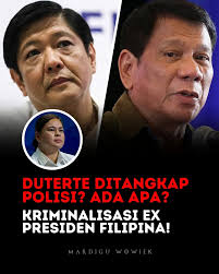 DUTERTE DITANGKAP! SARA DUTERTE SIAP HABISI PRESIDEN?! Filipina sedang  memanas! Bongbong Marcos dan Sara Duterte, yang dulu satu koalisi, kini  jadi musuh bebuyutan! Sara Duterte bahkan mengancam akan menghabisi  Bongbong dan keluarganya