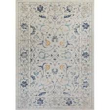 Home Dynamix Bazaar Distressed Ivory Blue 5 Ft 2 In X 7 Ft 2 In Indoor Area Rug 2 25166 128 The Home Depot Home Dynamix Area Rugs Indoor Area Rugs