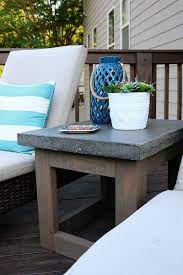 Concrete Wood Outdoor Side Table Bower Power Side Table Wood Outdoor Side Table Outdoor Patio Table