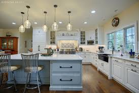 custom glazed kitchen cabinets located
