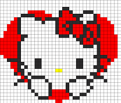 Hello Kitty Heart Kandi Pattern Hello Kitty Kandi Patterns Hama Beads Design