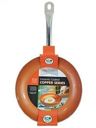 Chef S Cuisine 9 5 Inches Copper Frying Pan Ceramic Coated Aluminium Non Stick Fry Pans With Stainless Steel Handle Copper Frying Pan Steel Handle Ceramics