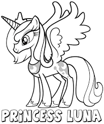 I cannot recall an artist ever depicting luna with having an ice form before, but i imagine that it would look quite breathtaking. Happy Princess Luna Coloring Page Free Printable Coloring Pages For Kids