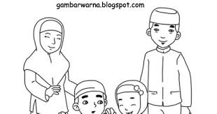 Dengan belajar mewarnai, kreativitas dan imajinasi siswa akan semakin berkembang. Gambar Mewarnai Keluarga Muslim Nasi