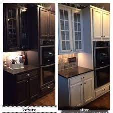 One step paint transforms furniture and cabinetry in one easy step. Amy Howard At Home Before After Kitchen Cabinets Luxe Grey One Step Paint Home Kitchen Design Redecorating