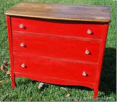Red Dresser Kitchen Table Makeover Table Makeover Painted Furniture Ideas Dressers