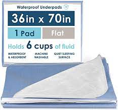 Buy unbranded mattress mattress pads and get the best deals at the lowest prices on ebay! Amazon Com Quilted Waterproof Mattress Overlay Pad Extra Large Flat 36x70 Health Personal Care