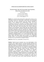 Doc Peran Guru Dalam Implementasi Kurikulum 2013 Riana Nurmalasari Academia Edu