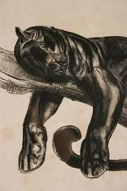 Broc Clark Blog Artist Paul Jouve Big Cats Art Hunting Art Animal Drawings