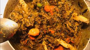 Fried pork shoulder with your choice of fried green plantains, regular/sweet potatoes, akra malanga, marinade fritters, and optional beef sausage for $2 more. Easy Haitian Legume Vegetable Stew Recipe Youtube