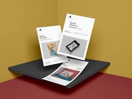 Free Brand Floating Posters Mockup Psd Design Template Poster Mockup Poster Mockup Psd Poster Mockup Free
