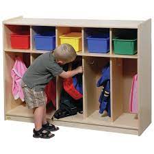 This Toddler Sized Locker Has Storage Space Above Each Locker Section For Storing Children S School Sup Preschool Cubbies Preschool Furniture Daycare Furniture
