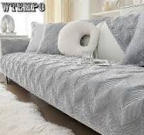 Nordic Simple Style Sofa Cushion Modern Fashion All-season Universal  Anti-skid Cushion Living Room Backrest Towel Plush Sofa Cover miao7