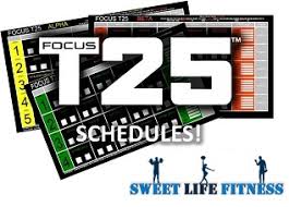 Focus T25 Workout Schedule Free T25 Schedule Pdf Downloads