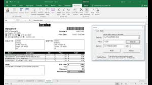 How To Create Invoice In Excel With Userform And Using Barcode Scanner Free Download Youtube