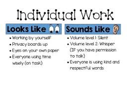 Individual Work Expectations Poster | TPT