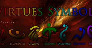7 Heavenly Virtues Virtue Picture Design Neon Signs