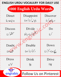 English Urdu Words 1000 Core Words Of English In Urdu Engrabic In 2020 English Vocabulary Words Vocabulary Words Phrases And Sentences
