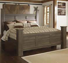 Juararo Transitional King Poster Bed By Signature Design By Ashley At Conlin S Furniture Rustic Bedroom Furniture Modern Rustic Bedrooms Rustic Living Room