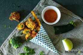 Knackiges Gemuse Im Backteig Veggie Pakora Minzgrun Backteig Rezepte Pakora Rezept