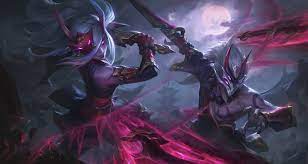 Desktop and mobile phone wallpaper 4k and 8k blood moon, katarina, splash art, 8k, #7.1054 with search keywords. League Of Legends On Twitter Blood Moon Katarina And Master Yi