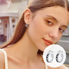 Sterling Silver Sun Hoop Earrings