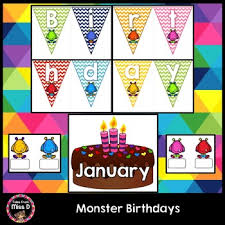 Monster Birthday Chart