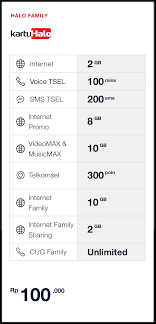 Ada beberapa pilihan paket tm yang disediakan telkomsel untuk kartu simpati. Halo Family Packages Best Halo Family Plans Price Telkomsel