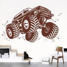 Made in new zealand, shipped worldwide! Large Car Monster Truck Wall Sticker Boy Room Bedroom Cartoon Off Road Vehicle Castle Mustang Ford Wall Decal Sofa Vinyl Decor Wall Stickers Aliexpress