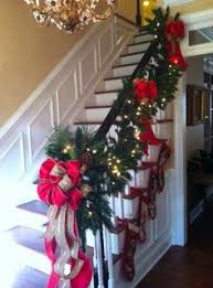 The length of the garland is approx. 7 Christmas Garland For Staircase Ideas Christmas Christmas Decorations Christmas Stairs