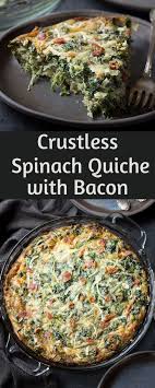This Low Carb Crustless Spinach Quiche Recipe Is A Great Keto Or Thm Breakfast Recipe Spinach Quiche Recipes Breakfast Quiche Recipes Quiche Recipes