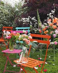 Sturdy And Beautiful Haste Garden Outdoor Folding Chairs And Tables Will Welcome Your Guests In Comfort Outdoor Folding Chairs Folding Chair Outdoor Patio Set