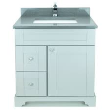 Bathroom vanities with drawers on left side. Lukx Bold Damian Vanity With Quartz Countertop Left Side Drawer 30 In Grey Bvgcg 030l Rona