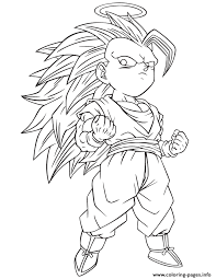 This drawing was made at internet users' disposal on 07 february 2106. Dragon Ball Z Gotenks Coloring Page Coloring Pages Printable