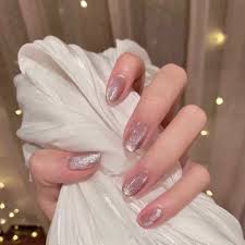 Check spelling or type a new query. Fake Nails Fake Nails Short Almond Oval R111 Nude Glitter Simple Elegant Nail Art Contents 24 Shopee Philippines
