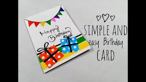 Where there's an abundance of floral, critter and special occasions stamps you really have to hunt around to find stamps that show men things. Simple And Easy Birthday Card For Girlfriend Boyfriend Friend Handmade Birthday Card Ideas