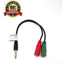 Audio Splitter Mic And Speaker For Smartphone Laptop Macbook And Imac Shopee Indonesia