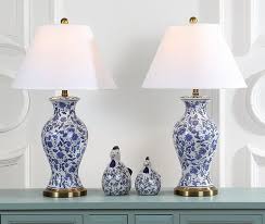 Safavieh Lighting Lit4172a Set2 29 Beijing Blue And White Chinoiserie Table Lamp Set Blue And White Table Lamps Deep D Table Lamp Blue And White Lamp Lamp