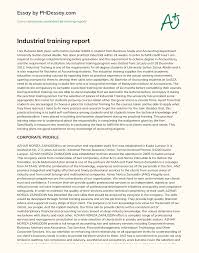 The industrial training report should demonstrate practical and engineering skills through theoretical knowledge and programme outcomes. Industrial Training Report Phdessay Com
