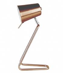 Decorative copper pipe desk lamp: Leitmotiv Tischlampe Table Lamp Z Metal Satin Finish Copper Lm1128 The Little Green Bag