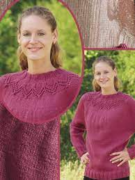 Start at the top of yoke, working backward s and forwards in rows. Top Down Pullover Knitting Pattern Womens Knit Tops Knitted Sweaters Sweater Knitting Patterns