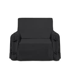 Housse De Fauteuil Panama Anthracite 100 Coton Housse De Canape Et Jete De Canape Decoration Textile Linge De Maison Gifi