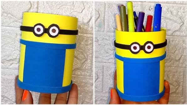 Awesome Kids Pen Holder Craft idea | Easy Pen Pencil Holder DIY- Paper Craft