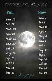 2016 Full Moon Calendar Moon Magic Moon Calendar New Moon