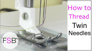 Thread the sewing machine needle. Threading Twin Needles Youtube
