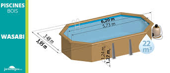 Piscine Bois Octogonale Wasabi Sunbay 6 20x3 95 M X H 1 27 M