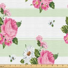 Print and sell your own designs, too! Floral Home Decor Fabric Indoor Outdoor Fabric Peony Flower Pattern Upholstery Fabric By The Meter Digital Printed Polyester Fabrics Sewing Fiber Craft Supplies Tools Ninebot Ro