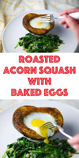 Roasted Acorn Squash With Baked Eggs Tastefulventure Recipe Acorn Squash Acorn Squash Recipes Acorn Squash Recipes Healthy